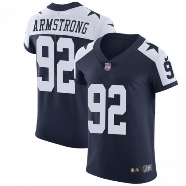 Nike Cowboys #92 Dorance Armstrong Navy Blue Thanksgiving Men's Stitched NFL Vapor Untouchable Throwback Elite Jersey