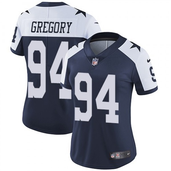 Women's Cowboys #94 Randy Gregory Navy Blue Thanksgiving Stitched NFL Vapor Untouchable Limited Throwback Jersey