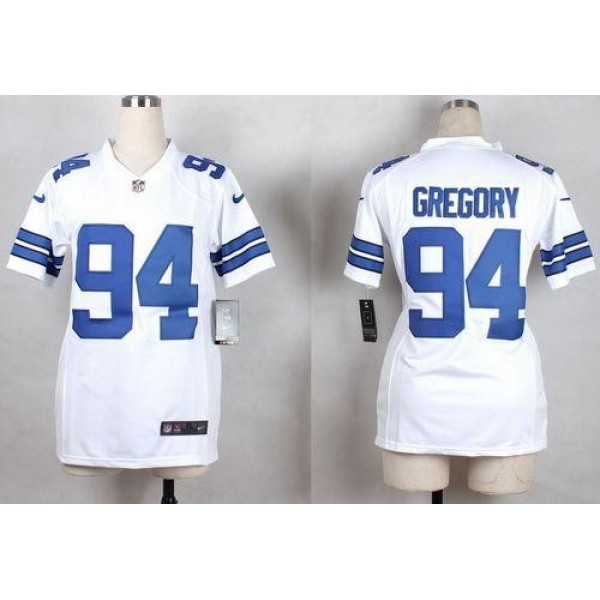 Women's Cowboys #94 Randy Gregory White Stitched NFL Elite Jersey