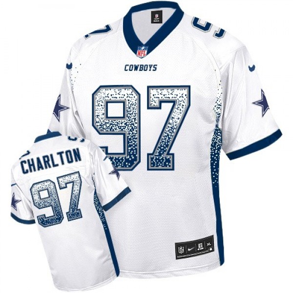 Nike Cowboys #97 Taco Charlton White Men's Stitched NFL Elite Drift Fashion Jersey