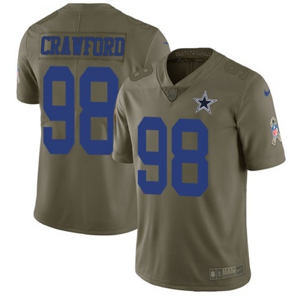 Nike Cowboys #98 Tyrone Crawford Olive Men's Stitched NFL Limited 2017 Salute To Service Jersey
