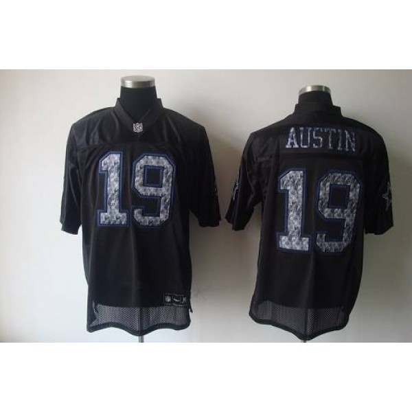 Sideline Black United Cowboys #19 Miles Austin Black Stitched NFL Jersey