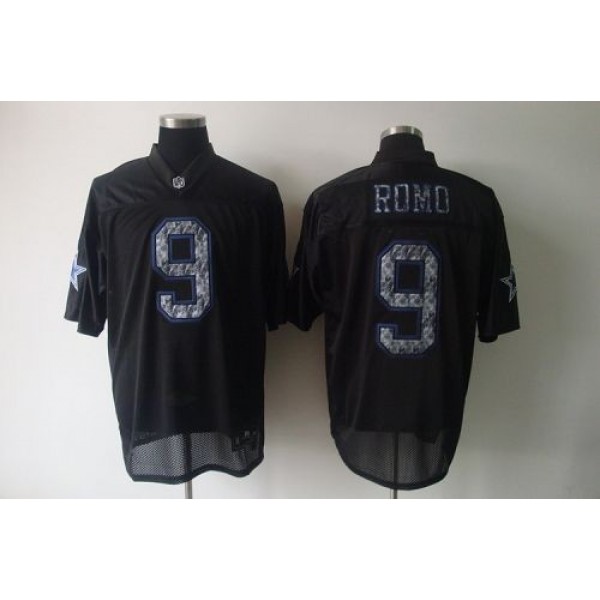 Sideline Black United Cowboys #9 Tony Romo Black Stitched NFL Jersey
