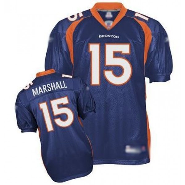 Broncos #15 Brandon Marshall Blue Team Color Stitched NFL Jersey