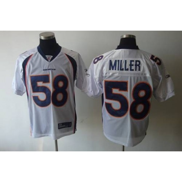 Broncos #58 Von Miller White Stitched NFL Jersey
