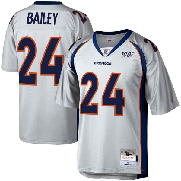 Denver Broncos #24 Champ Bailey Mitchell & Ness NFL 100 Retired Player Platinum Jersey