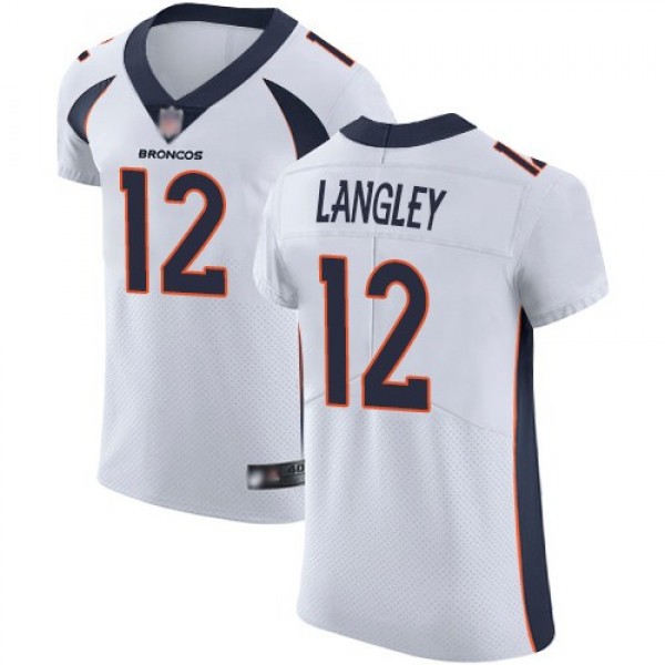 Nike Broncos #12 Brendan Langley White Men's Stitched NFL Vapor Untouchable Elite Jersey