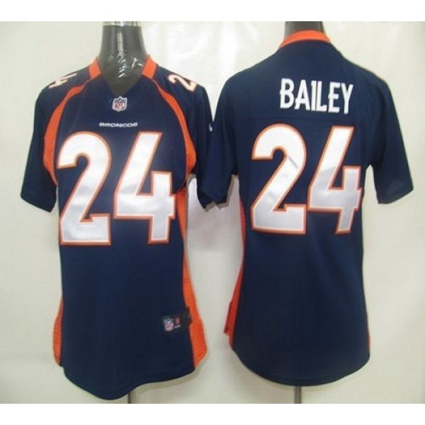 Women's Broncos #24 Champ Bailey Blue Alternate Stitched NFL Elite Jersey