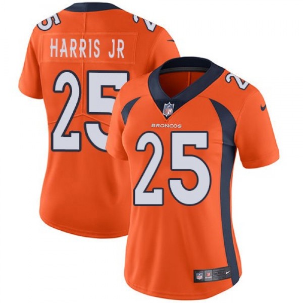 Women's Broncos #25 Chris Harris Jr Orange Team Color Stitched NFL Vapor Untouchable Limited Jersey