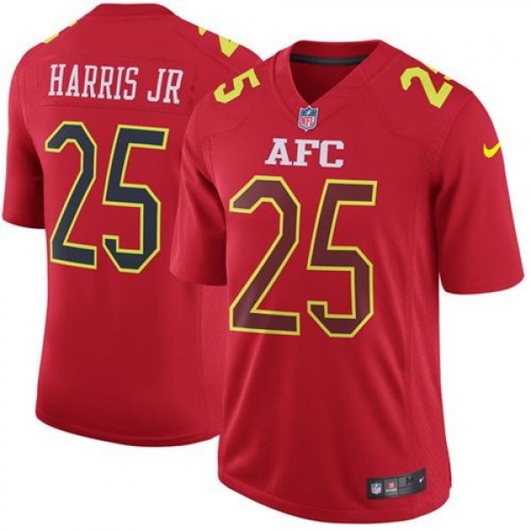 Nike Broncos #25 Chris Harris Jr Red Men's Stitched NFL Game AFC 2017 Pro Bowl Jersey