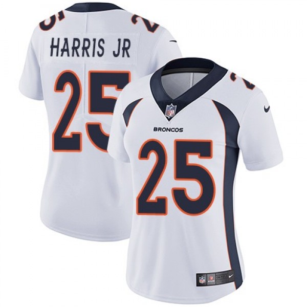 Women's Broncos #25 Chris Harris Jr White Stitched NFL Vapor Untouchable Limited Jersey