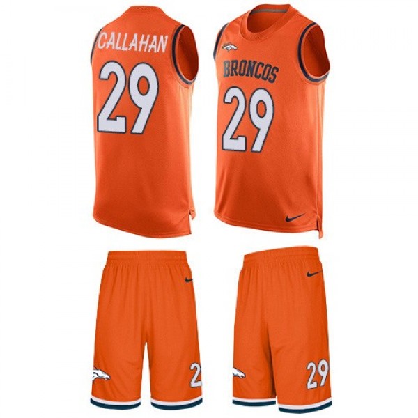 Nike Broncos #29 Bryce Callahan Orange Team Color Men's Stitched NFL Limited Tank Top Suit Jersey