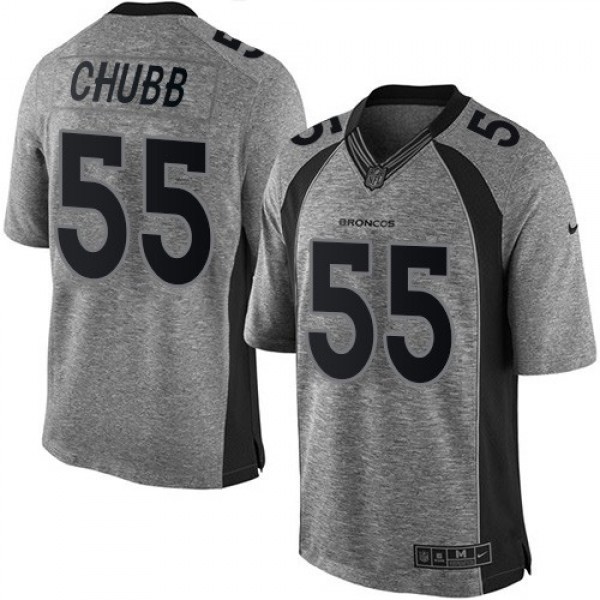 Nike Broncos #55 Bradley Chubb Gray Men's Stitched NFL Limited Gridiron Gray Jersey