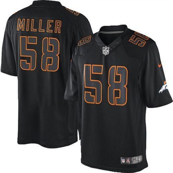 Nike Broncos #58 Von Miller Black Men's Stitched NFL Impact Limited Jersey