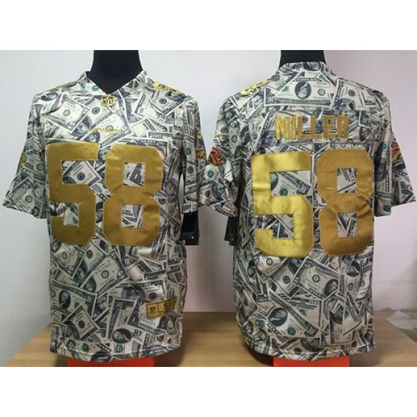 Nike Broncos #58 Von Miller Dollar Fashion Men's Stitched NFL Elite Jersey