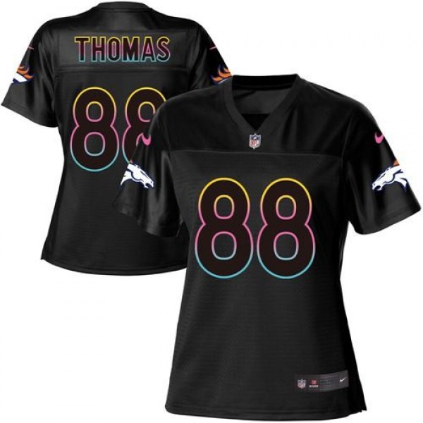 Women's Broncos #88 Demaryius Thomas Black NFL Game Jersey