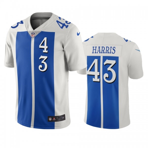 Detroit Lions #43 Will Harris White Blue Vapor Limited City Edition NFL Jersey