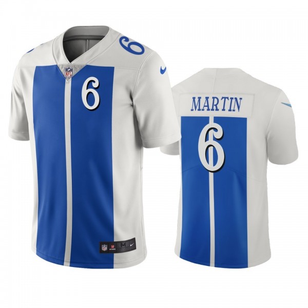 Detroit Lions #6 Sam Martin White Blue Vapor Limited City Edition NFL Jersey