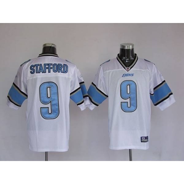 Lions #9 Matthew Stafford White Stitched NFL Jersey
