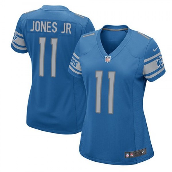 Women's Lions #11 Marvin Jones Jr Light Blue Team Color Stitched NFL Elite Jersey
