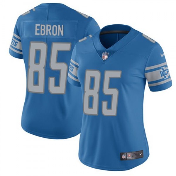 Women's Lions #85 Eric Ebron Light Blue Team Color Stitched NFL Vapor Untouchable Limited Jersey