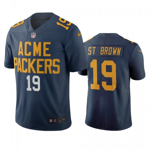 Green Bay Packers #19 Equanimeous St. Brown Navy Vapor Limited City Edition NFL Jersey