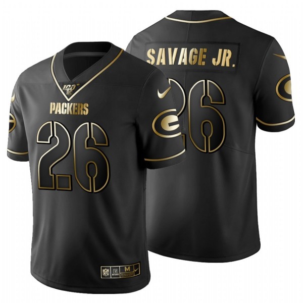 Green Bay Packers #26 Darnell Savage Jr. Men's Nike Black Golden Limited NFL 100 Jersey