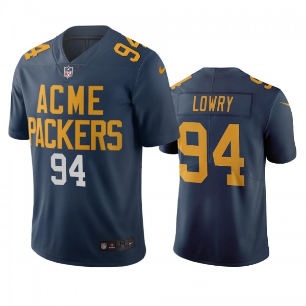 Green Bay Packers #94 Dean Lowry Navy Vapor Limited City Edition NFL Jersey