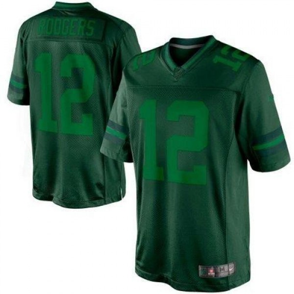 Nike Packers #12 Aaron Rodgers Green Men's Stitched NFL Drenched Limited Jersey