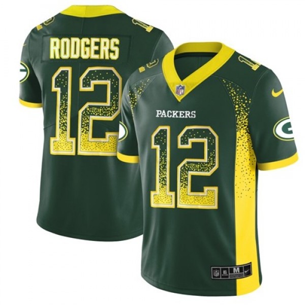 Nike Packers #12 Aaron Rodgers Green Team Color Men's Stitched NFL Limited Rush Drift Fashion Jersey