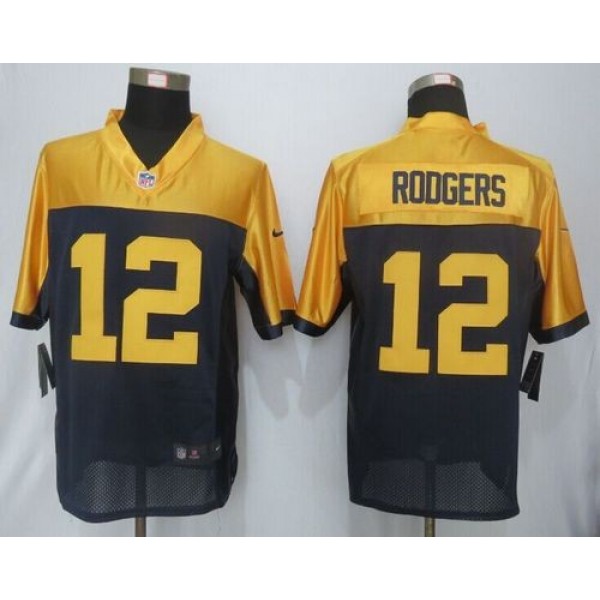 Nike Packers #12 Aaron Rodgers Navy Blue Alternate Men's Stitched NFL New Limited Jersey