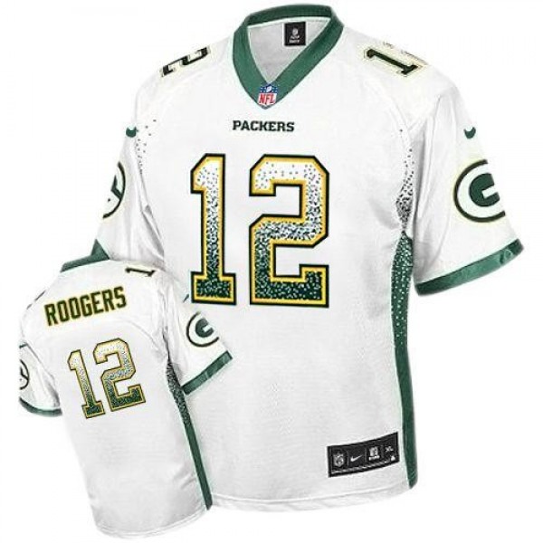 شيفروليه امبالا Nike Packers #12 Aaron Rodgers White Men's Stitched NFL Elite ... شيفروليه امبالا