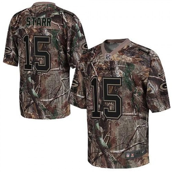 Nike Packers #15 Bart Starr Camo Men's Stitched NFL Realtree Elite Jersey