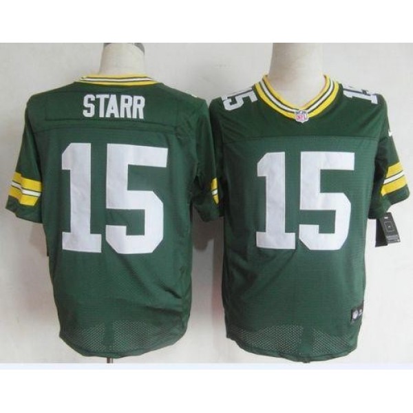Nike Packers #15 Bart Starr Green Team Color Men's Stitched NFL Elite Jersey