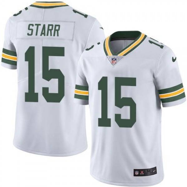 Nike Packers #15 Bart Starr White Men's Stitched NFL Vapor Untouchable Limited Jersey
