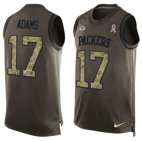 Nike Packers #17 Davante Adams Green Men's Stitched NFL Limited Salute To Service Tank Top Jersey