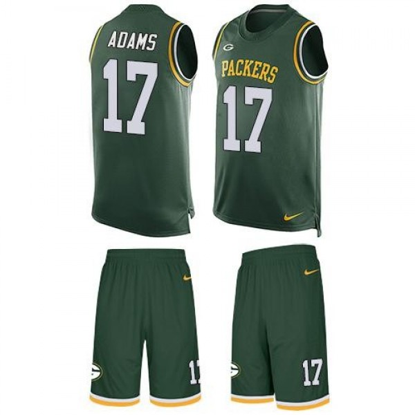Nike Packers #17 Davante Adams Green Team Color Men's Stitched NFL Limited Tank Top Suit Jersey