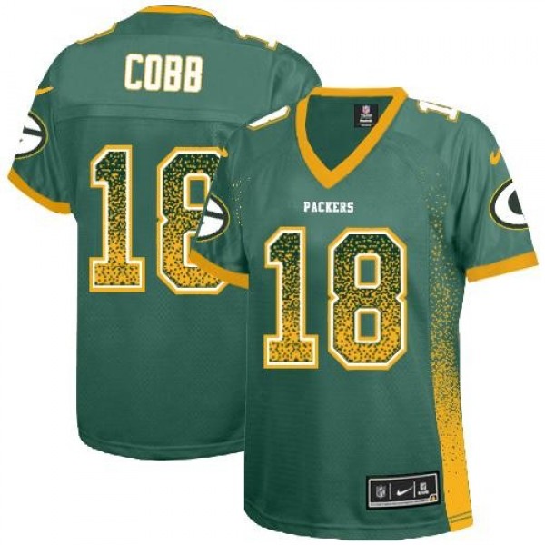 Women's Packers #18 Randall Cobb Green Team Color Stitched NFL Elite Drift Jersey