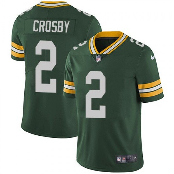 Nike Packers #2 Mason Crosby Green Team Color Men's Stitched NFL Vapor Untouchable Limited Jersey
