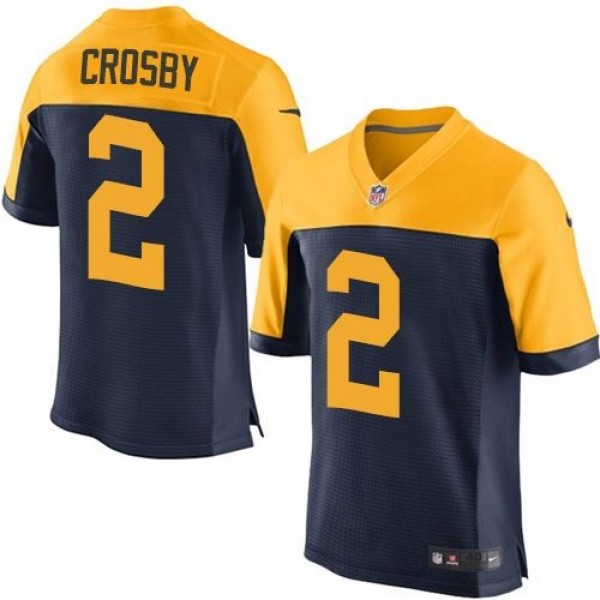 Nike Packers #2 Mason Crosby Navy Blue Alternate Men's Stitched NFL New Elite Jersey