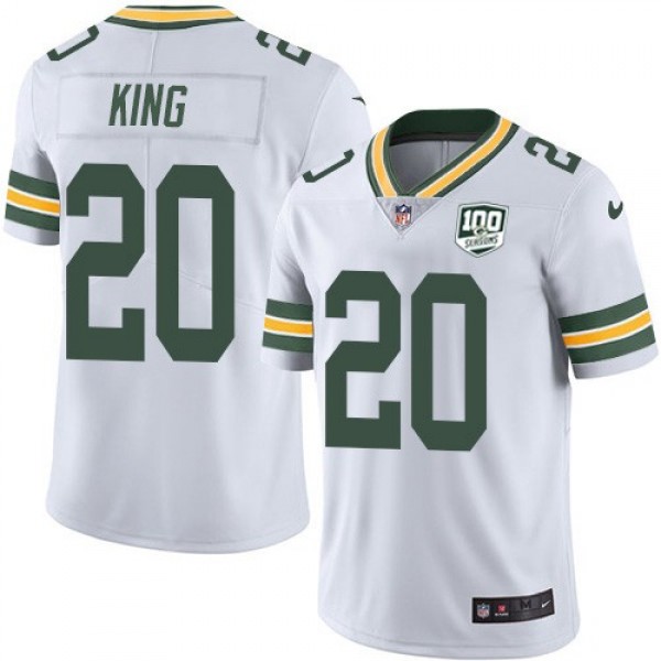 Nike Packers #20 Kevin King White Men's 100th Season Stitched NFL Vapor Untouchable Limited Jersey