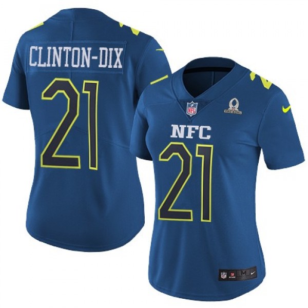 Women's Packers #21 Ha Ha Clinton-Dix Navy Stitched NFL Limited NFC 2017 Pro Bowl Jersey