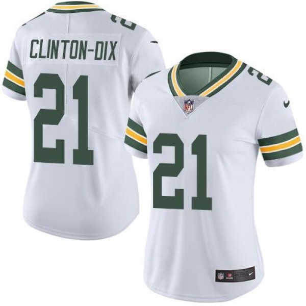 Women's Packers #21 Ha Ha Clinton-Dix White Stitched NFL Vapor Untouchable Limited Jersey