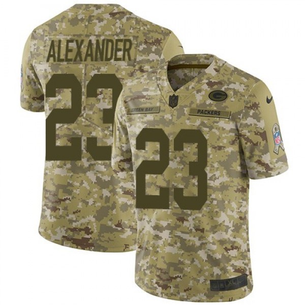 Nike Packers #23 Jaire Alexander Camo Men's Stitched NFL Limited 2018 Salute To Service Jersey