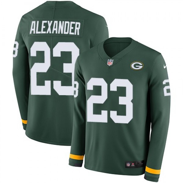 Nike Packers #23 Jaire Alexander Green Team Color Men's Stitched NFL Limited Therma Long Sleeve Jersey