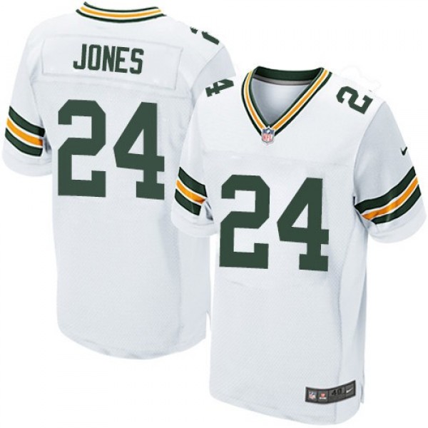 Nike Packers #24 Josh Jones White Men's Stitched NFL Elite Jersey