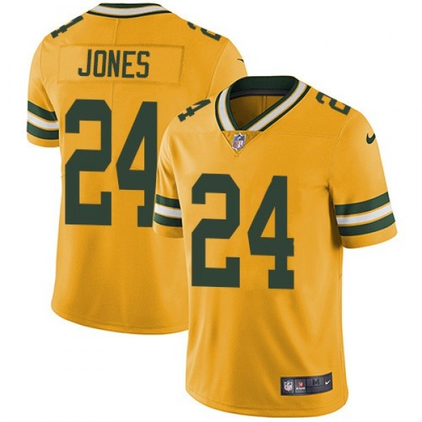 Nike Packers #24 Josh Jones Yellow Men's Stitched NFL Limited Rush Jersey