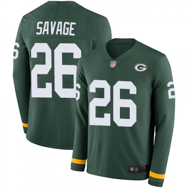 Nike Packers #26 Darnell Savage Green Team Color Men's Stitched NFL Limited Therma Long Sleeve Jersey