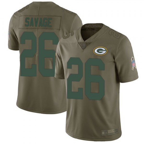 Nike Packers #26 Darnell Savage Olive Men's Stitched NFL Limited 2017 Salute To Service Jersey