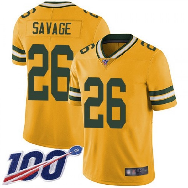 Nike Packers #26 Darnell Savage Yellow Men's Stitched NFL Limited Rush 100th Season Jersey